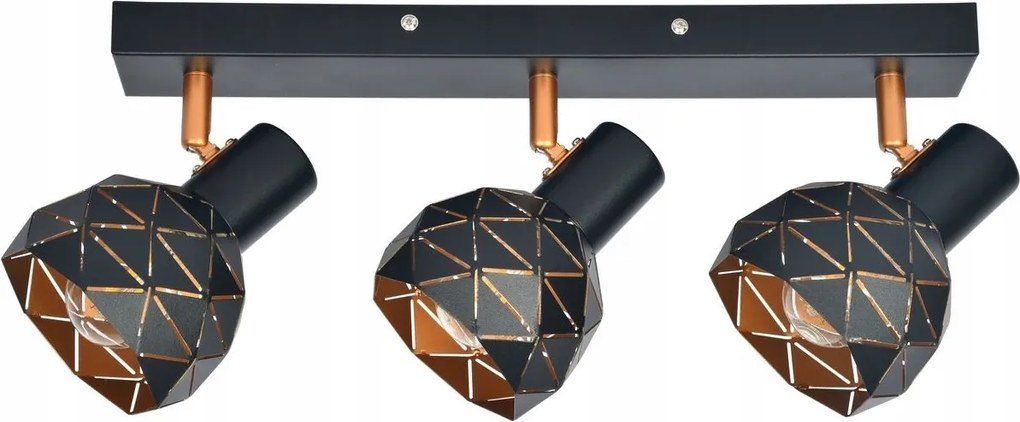 Fali mennyezeti lámpa Puzzle 3 Black