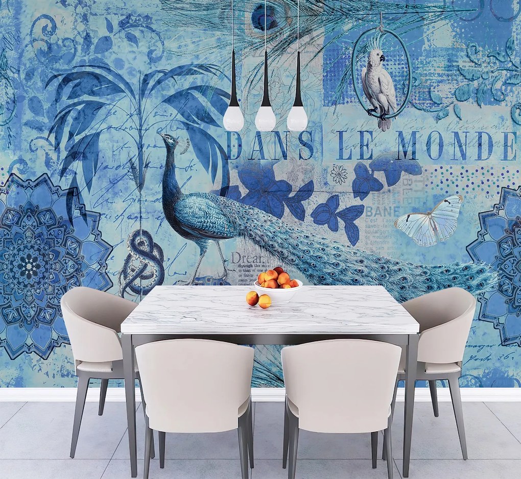 Gario Fotótapéta Kék régi képeslap - Andrea Haase Anyag: Vlies, Méret: 350 x 245 cm