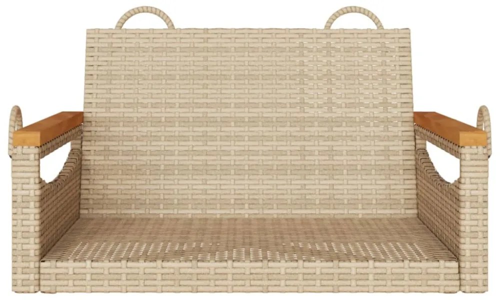 bézs polyrattan hintapad 63 x 62 x 40 cm