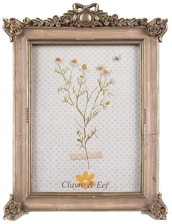 Barna és arany vintage képkeret 13x18 cm