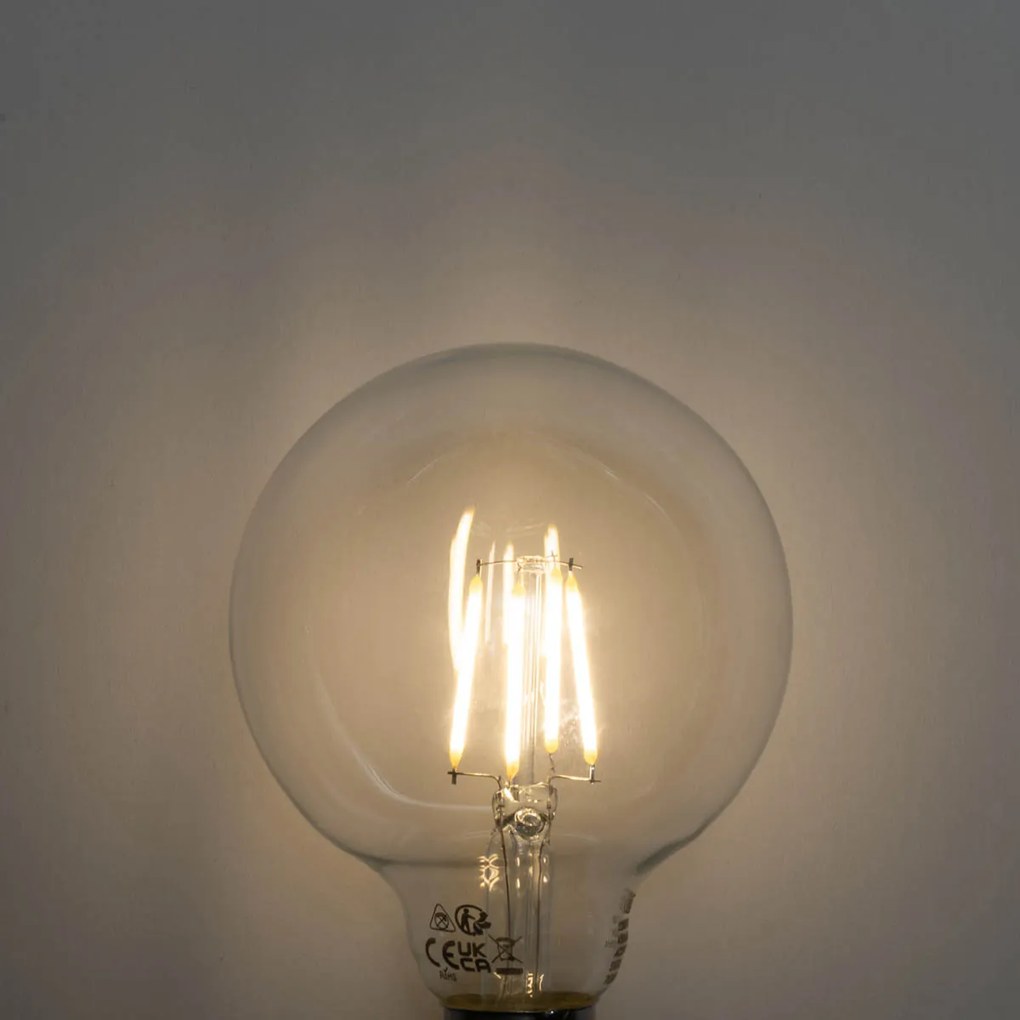 5 db E27 3-lépcsős dimmelhető LED izzó G95 4W 450lm 3000K