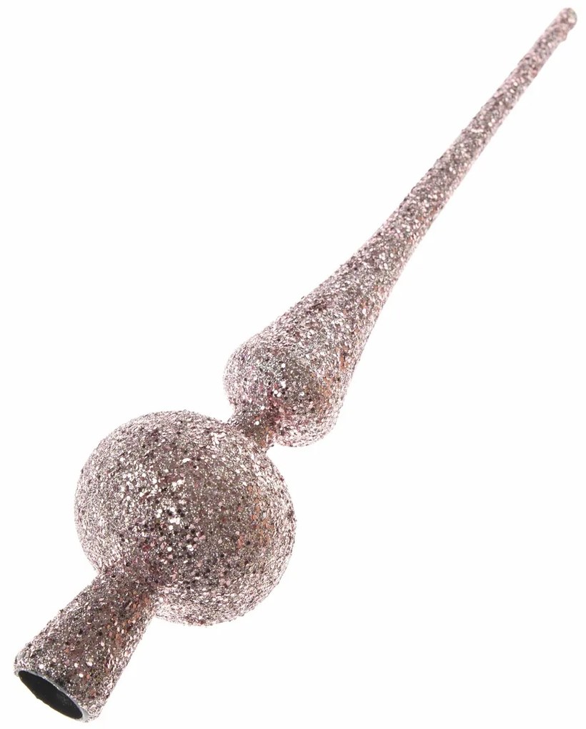 Műanyag karácsonyfa csúcs, rózsaszín