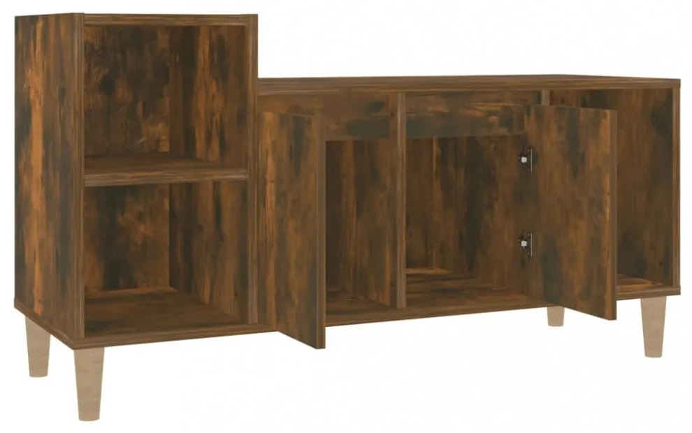 füstös tölgy színű szerelt fa TV-szekrény 100x35x55 cm