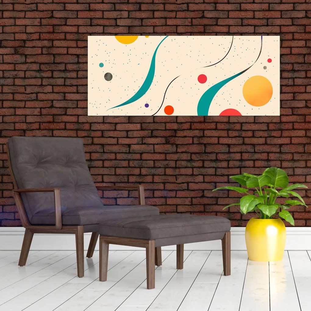 Kép - Minimalista színes illusztráció (120x50 cm)