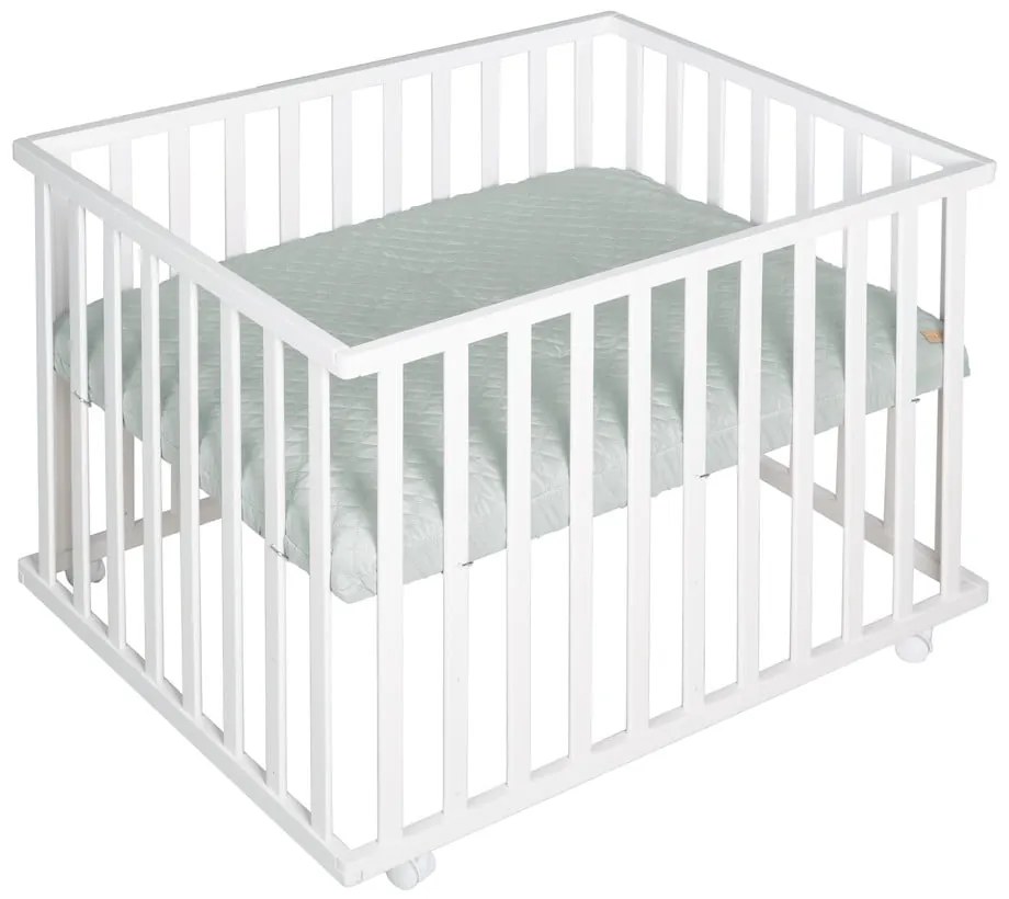 Fehér gurulós járóka 100x75 cm Style – Roba