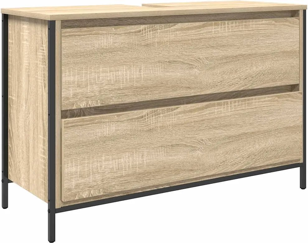vidaXL sonoma tölgy fürdőszobai mosdószekrény fiókokkal 90x34,5x60 cm