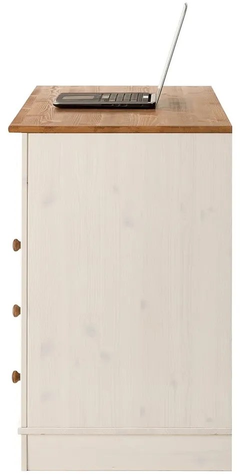 Íróasztal borovi fenyő asztallappal 50x140 cm Anita – Støraa