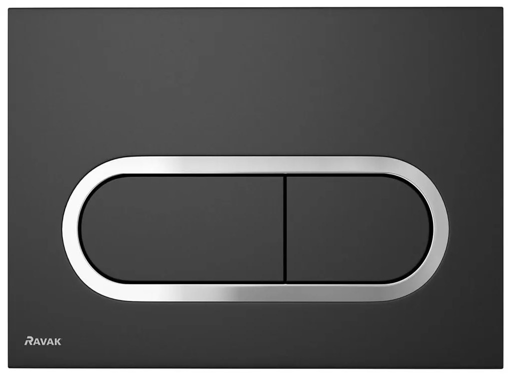 Ravak X01797 - Öblítőgomb 24,7x16,5 cm króm fekete