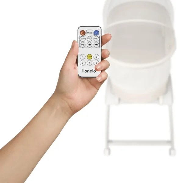 Lionelo - CORAL White kiságy mérleggel