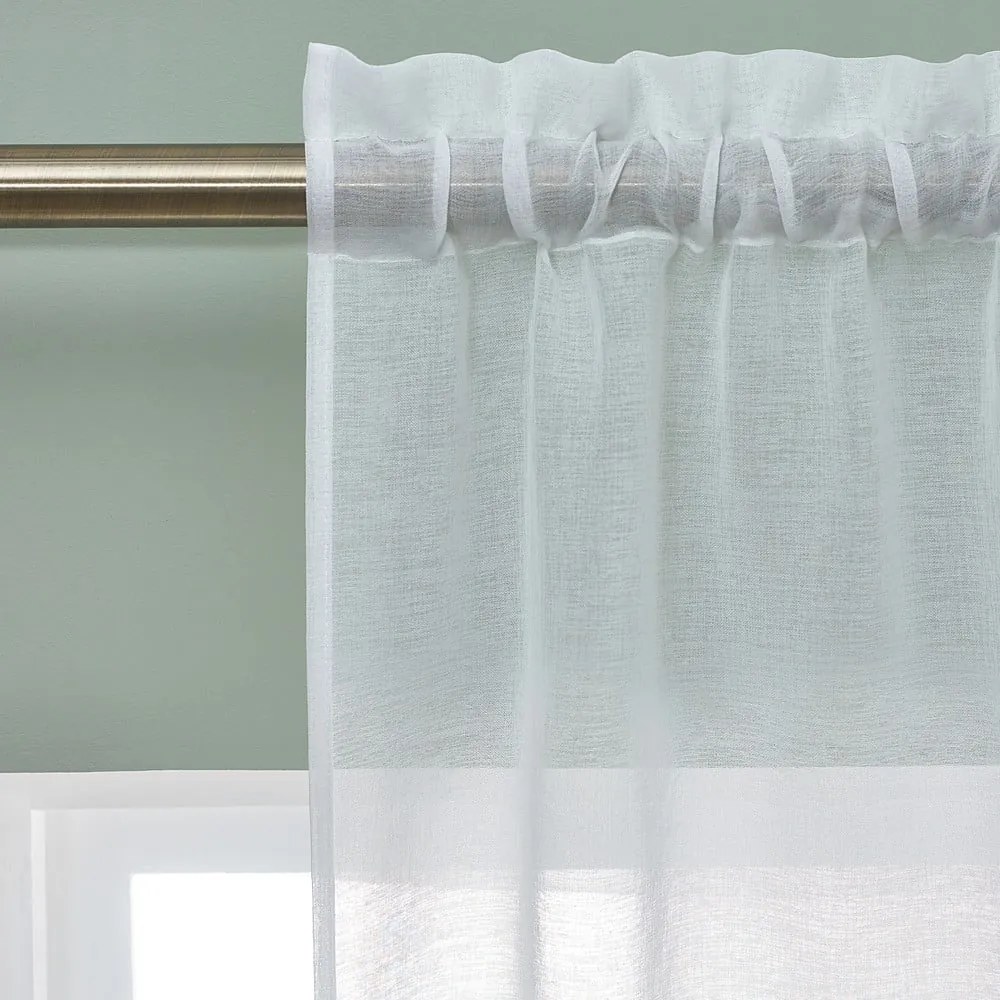 Fehér voile fényáteresztő függöny 140x229 cm Countryside Floral – Catherine Lansfield