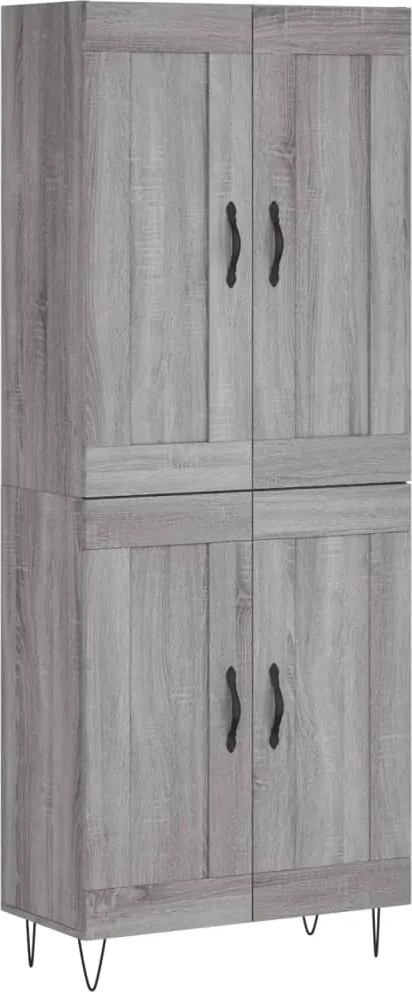 vidaXL szürke sonoma szerelt fa magasszekrény 69,5 x 34 x 180 cm