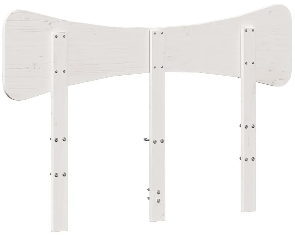 fehér tömör fenyőfa fejtámla 135 cm