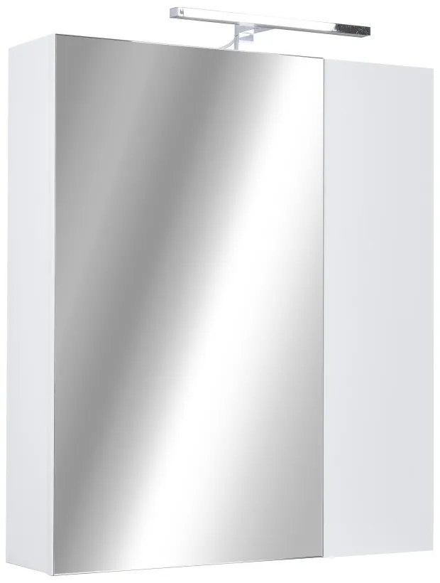 Piramida AKVA 60 R Tükrös fürdőszobai szekrény -2 ajtós kivitel - LED világítással - 60 x 69 x 13 cm
