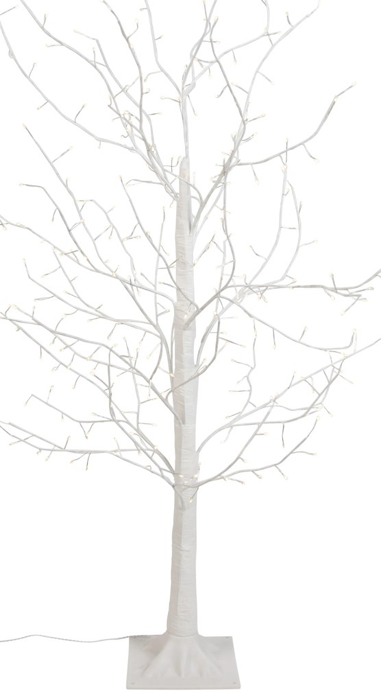 Karácsonyi állólámpa fehér fa 120 cm LED-del, időzítővel IP44 - Ki