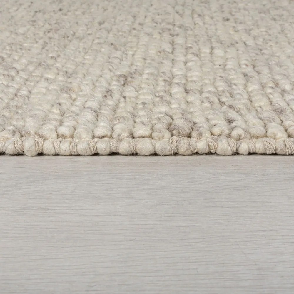 Világosszürke kézi szövésű gyapjúkeverék szőnyeg 80x150 cm Minerals – Flair Rugs