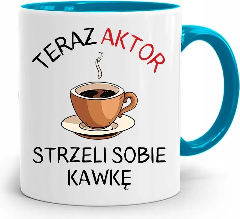 Színésznőnek Bögre Kék Születésnapi Ajándék fényképes nyomtatással