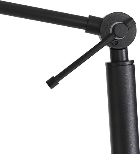 Állólámpa fekete, állítható, piros búrával és arany belsővel, 50 cm - Editor