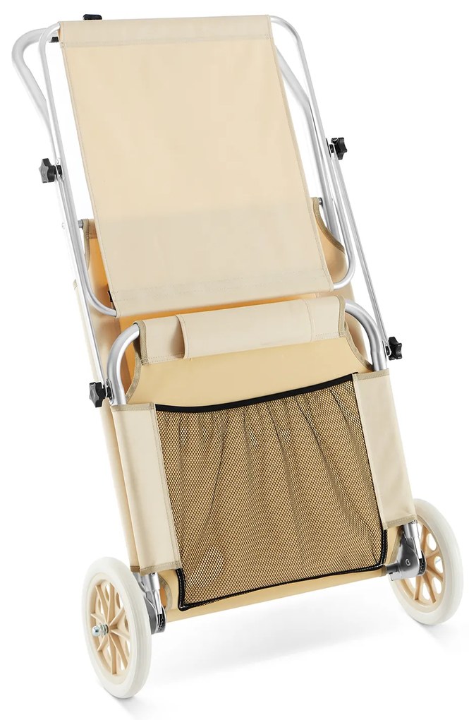 Deuba Kreta alumínium napozóágy - bézs