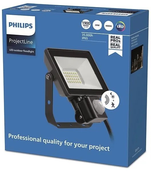 Philips - LED Kültéri reflektor érzékelővel PROJECTLINE LED/20W/230V IP65 4000K
