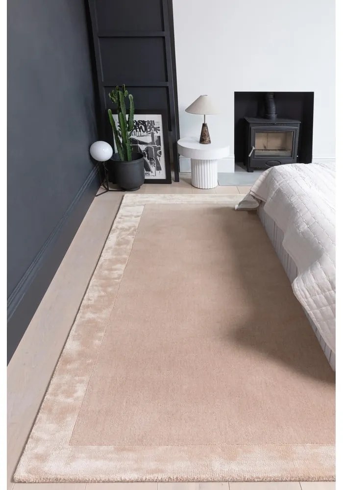 Bézs kézi szövésű gyapjú keverék szőnyeg 160x230 cm Ascot – Asiatic Carpets