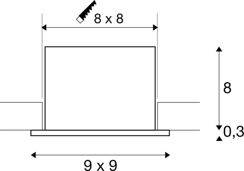 SLV KADUX 1007551 Beépíthető spotlámpa 1x7.5W/LED 3000K 770lm IP20