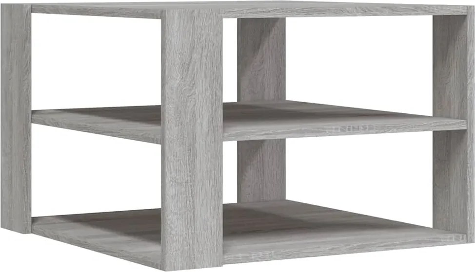 vidaXL szürke sonoma színű szerelt fa dohányzóasztal 58x58x40 cm