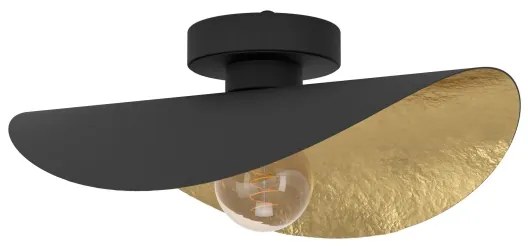 Eglo 390391 - Mennyezeti lámpa SACEDA 1xE27/40W/230V fekete/arany
