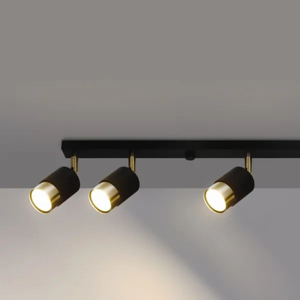 Sollux SL.1073 - Spotlámpa NERO 6xGU10/40W/230V fekete/arany