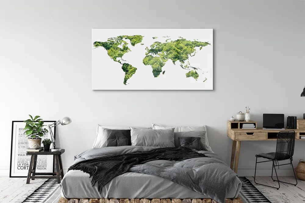 Üvegképek Térkép a zöld fű 120x60cm