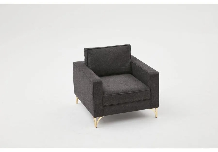 Fotel Berlin - Antracit, Arany