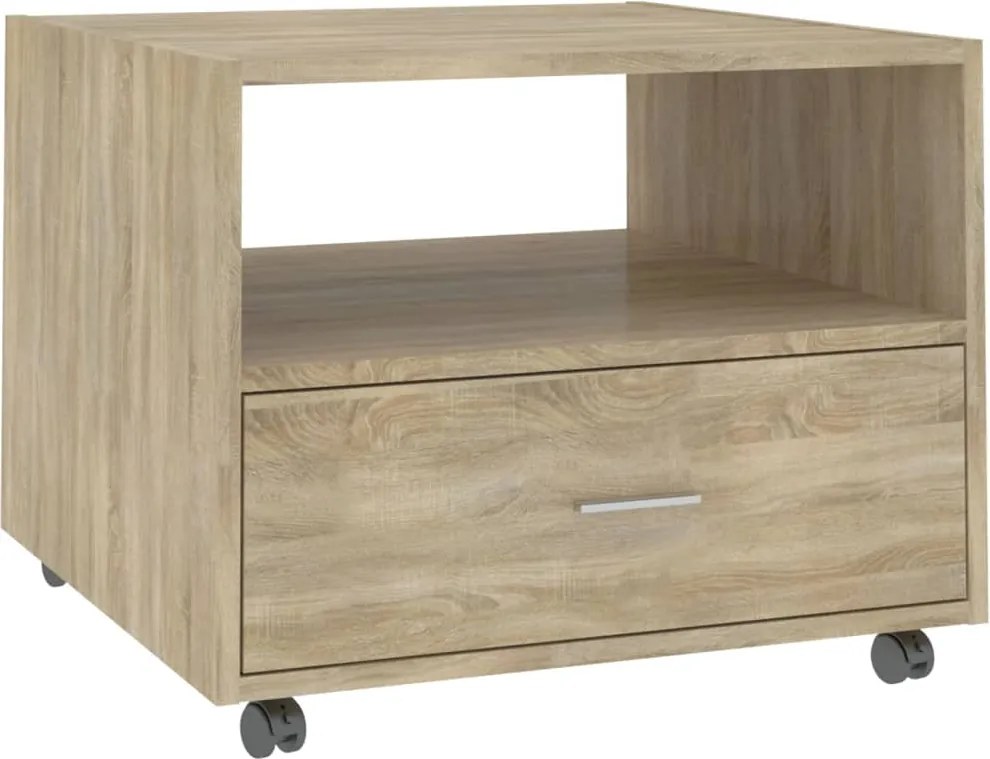 vidaXL sonoma tölgy színű szerelt fa dohányzóasztal 55 x 55 x 40 cm