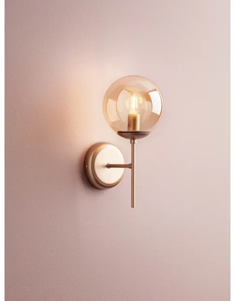 Redo 01-2942 - Fali lámpa MUNDI 1xE14/28W/230V réz