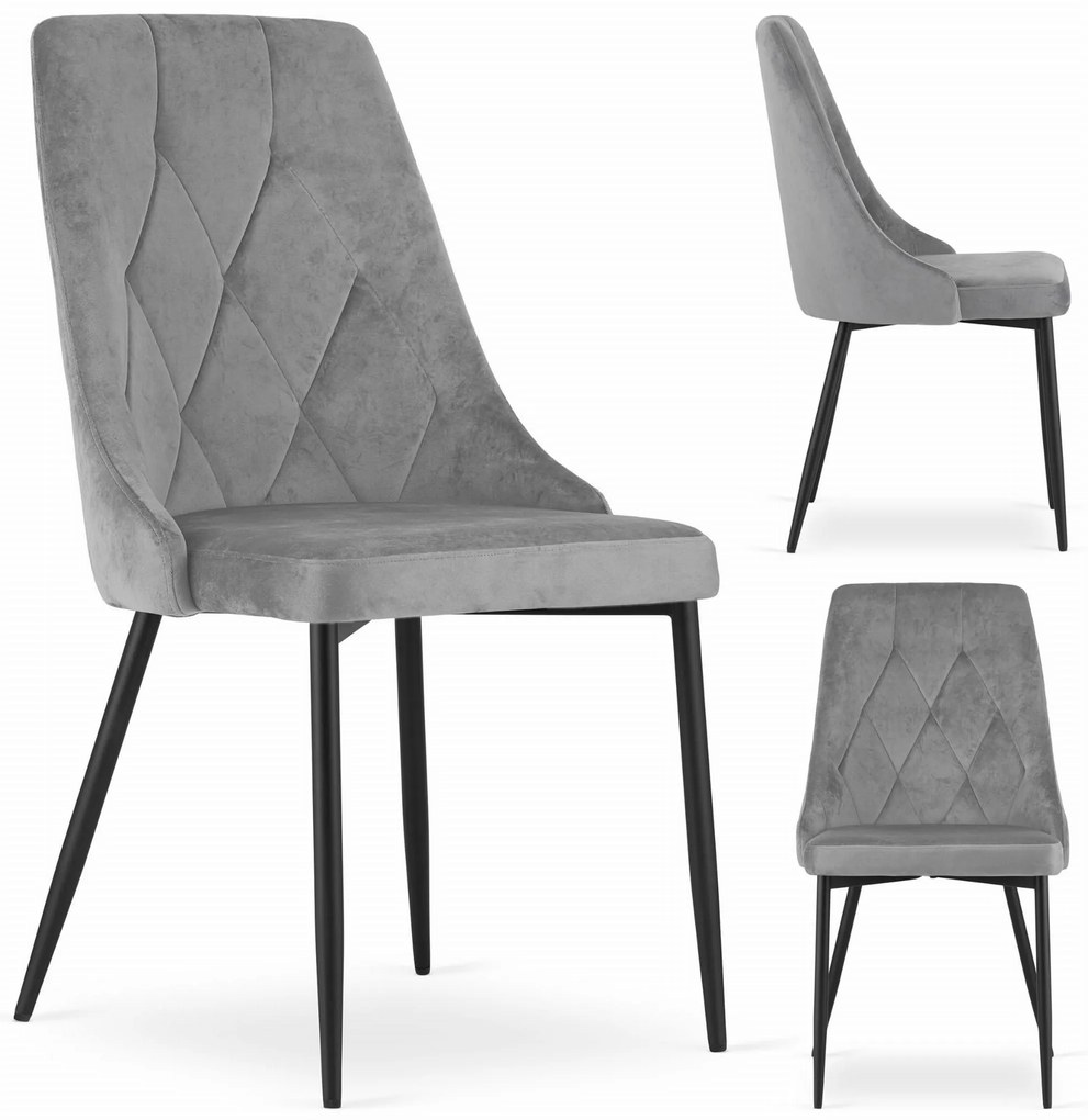 Akció világosszürke bársonyos étkezőszék IMOLA II. osztály