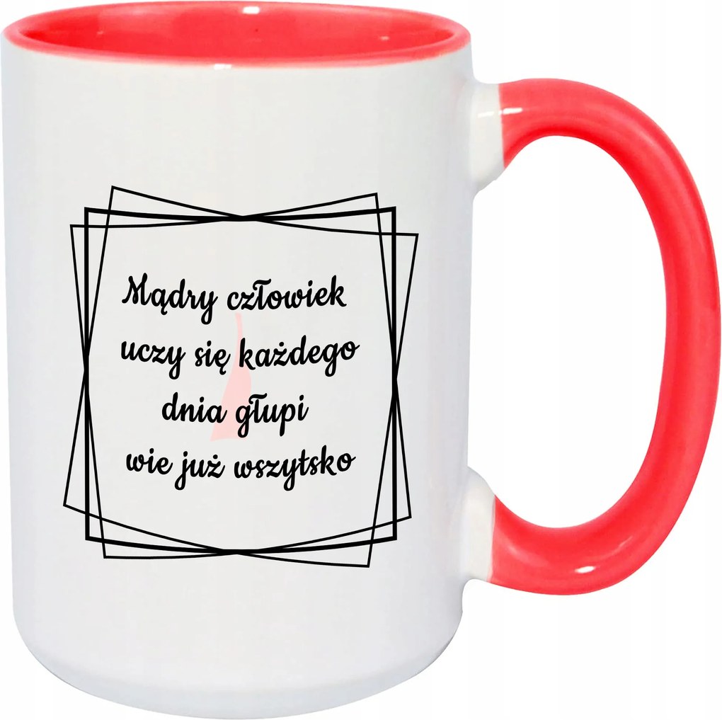 Bögre Fehér 450ml Piros Belső Hülye Mindent Tud A Pedagógusnak Minták