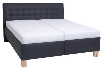 Kárpitozott ágy matraccal és tárolórekesszel VIOLET 180x200 cm antracit