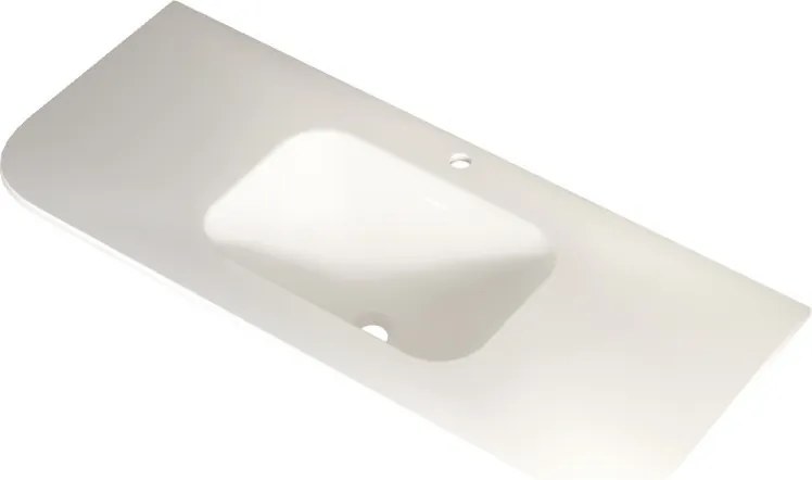 AREZZO design SIERRA 120 cm-es beépíthető solid surface mosdó, fehér