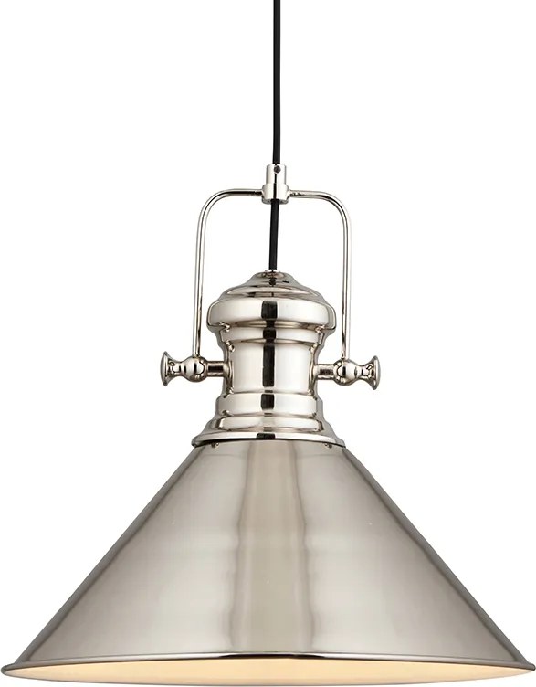 Endon loft skandináv függeszték brampton fehér nickel-nero end96178