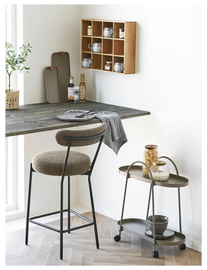 Natúr színű többszintes fali polc tölgyfa dekorral 11 cm Soria – House Nordic