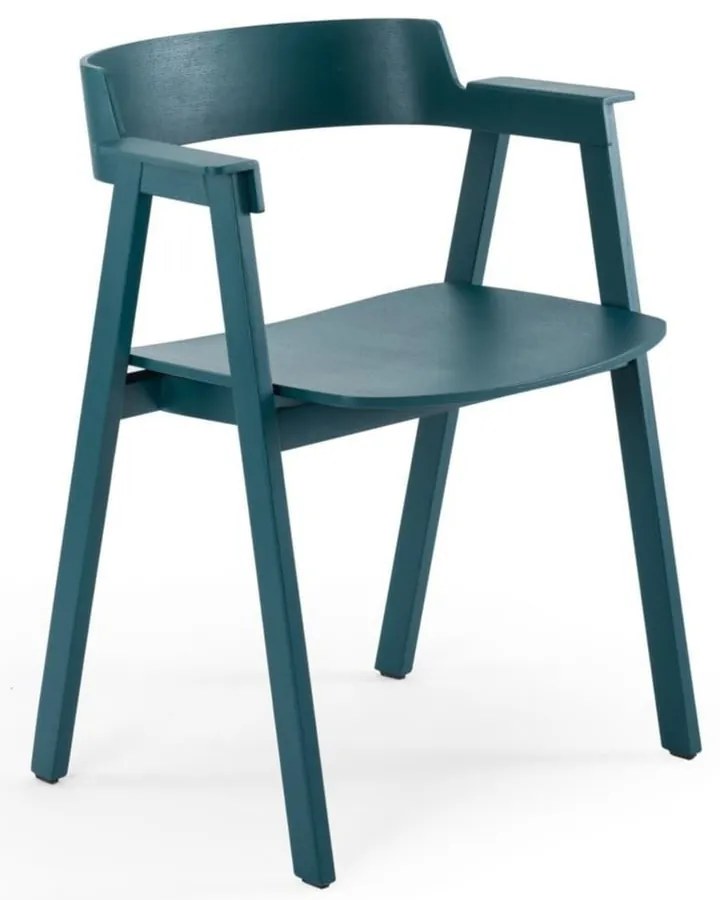 Petróleum színű tölgyfa karfás étkezőszék Flip – Gazzda