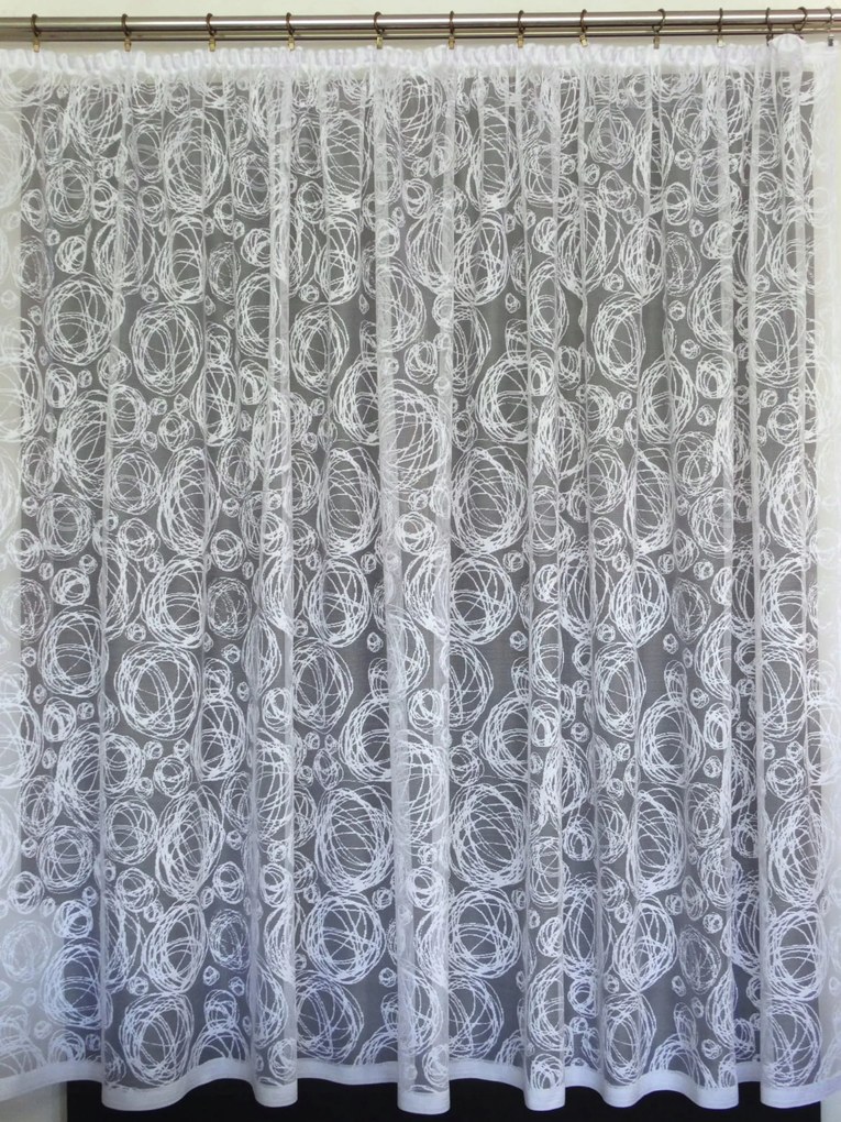 Mg Függöny 619/73 Fehér 300x180cm Kész G Szalaggal