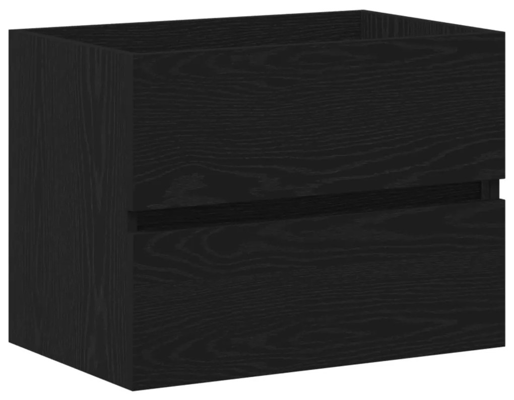 Mosdószekrény fekete tölgy 60x38,5x45 cm rétegelt lemez