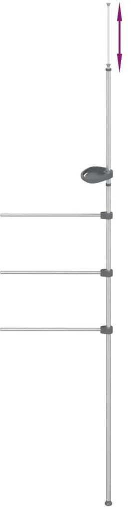 alumínium törülközőtartó 47 x 280 cm
