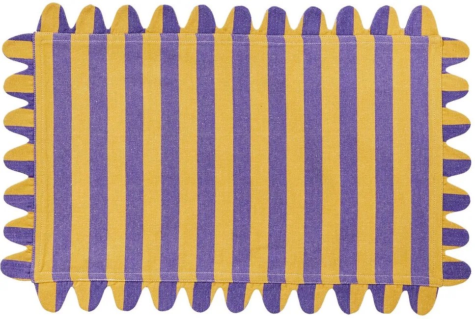 VEGAS STRIP pamut alátét 33x49cm , sárga/lila