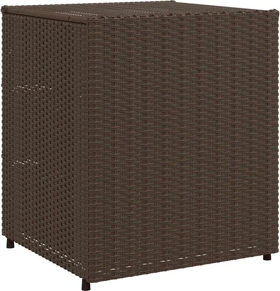 vidaXL barna polyrattan kerti tárolószekrény 55 x 59 x 69 cm
