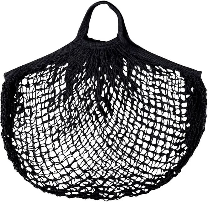 Retró bevásárlótáska fekete színben