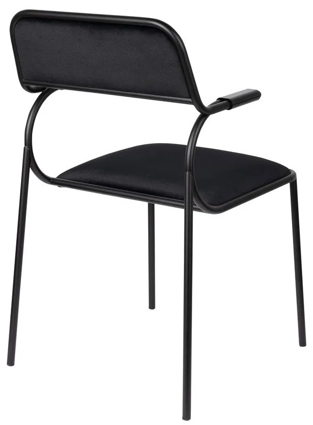 Fekete étkezőszék szett 2 db-os Alba – Zuiver