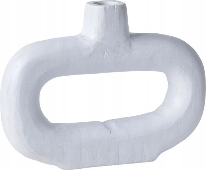 Fa Váza Szárított Virágokhoz Fehér Modern Szárított 34 x 25 cm