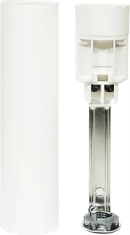 Sima szárú foglalat E14 26x100 mm fehér