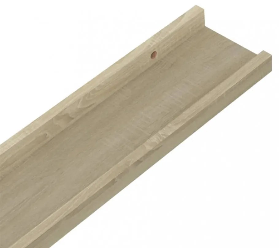 2 db sonoma tölgyfa fali polc 60 x 9 x 3 cm