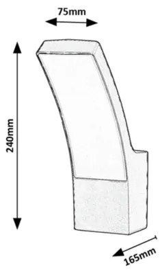 Rabalux 7504 - LED Kültéri fali lámpa PALANGA LED/12W/230V IP44